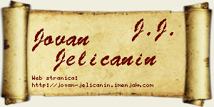 Jovan Jelićanin vizit kartica